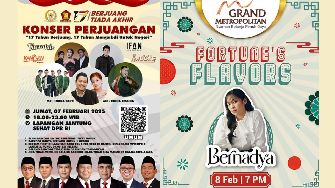 8 Daftar Konser Gratis di Jabodetabek Akhir Pekan 7-9 Februari 2025, Ada Bernadya hingga Vierratale