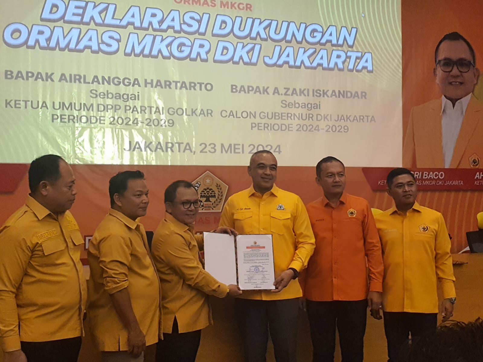 Resmi, Ormas MKGR Deklarasi Dukung Zaki Iskandar Maju Pilkada Jakarta 2024