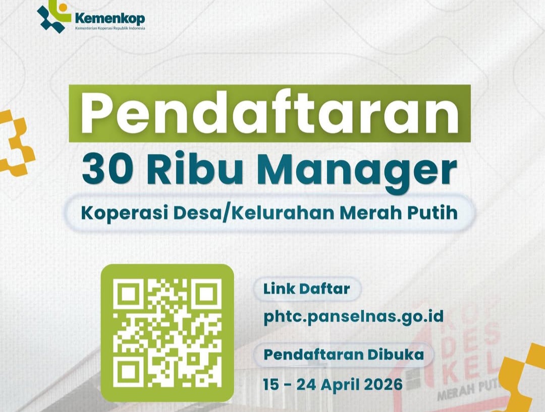 Link dan Cara Daftar Lowongan Koperasi Merah Putih 2026, Dibuka Hingga 24 April 