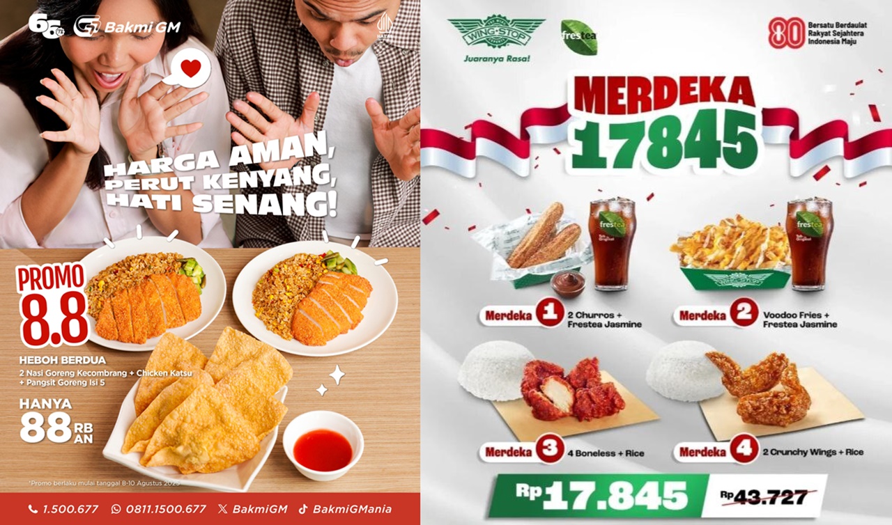 Promo Kuliner Spesial HUT RI 17 Agustus 2025, Diskon hingga Menu Edisi Merah Putih