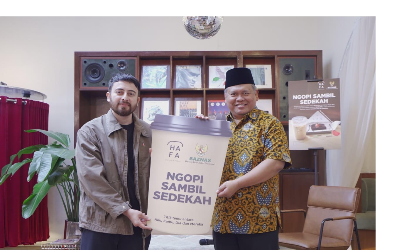 Baznas RI Bersama HAFA Coffee and House Kerja Sama Program Ngopi Sambil Sedekah untuk Palestina