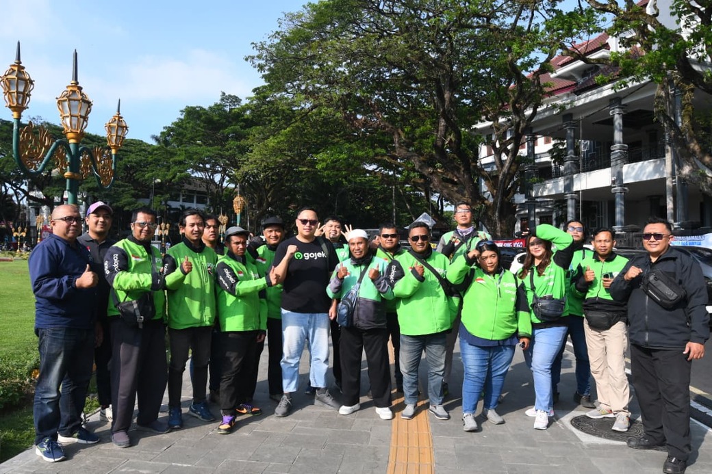 Perkuat Solidaritas, Mitra Driver Gojek Dukung Apel Damai di Kota Malang