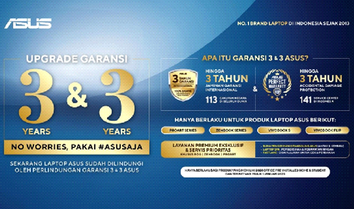 ASUS Pertegas Standar Industri Melalui ‘No.1 Quality & Service ASUS’ di Seluruh Lini