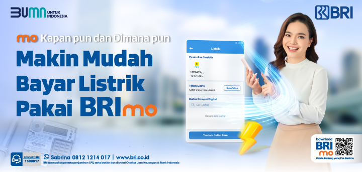 Gampang Banget, Ini Cara Mudah Beli Token Listrik Melalui Aplikasi BRImo