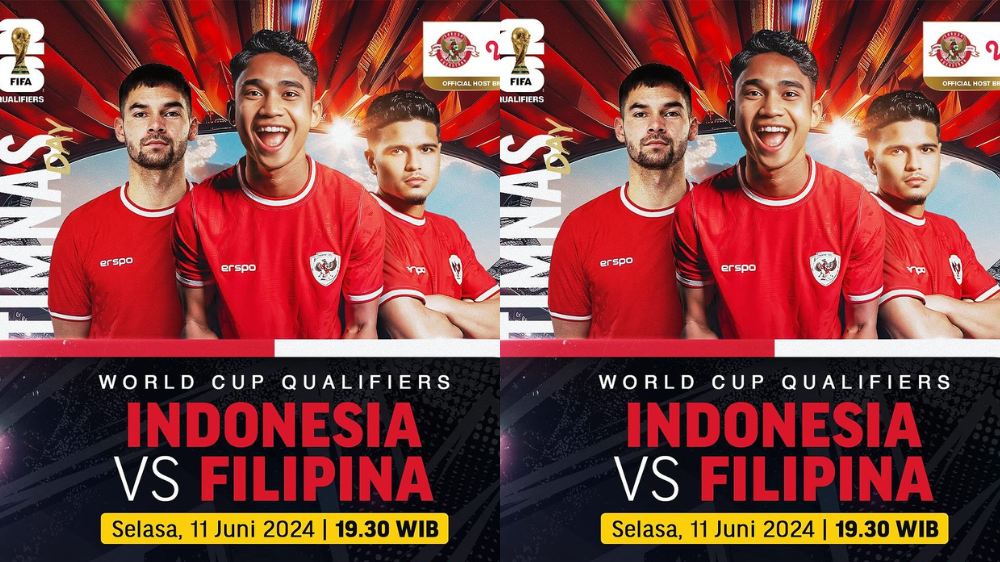 Hari Ini! Link Streaming Timnas Indonesia vs Filipina di Kualifikasi Piala Dunia 2026, Tayang di Indosiar, SCTV, dan Vidio Pukul 19.30 WIB