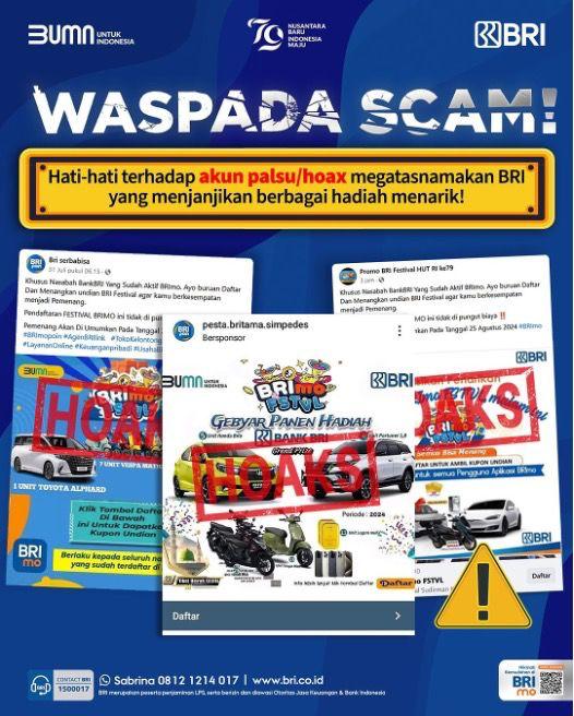 Nasabah Bank BRI Harus Tahu Cara Membedakan BRImo FSTVL Asli dan Palsu