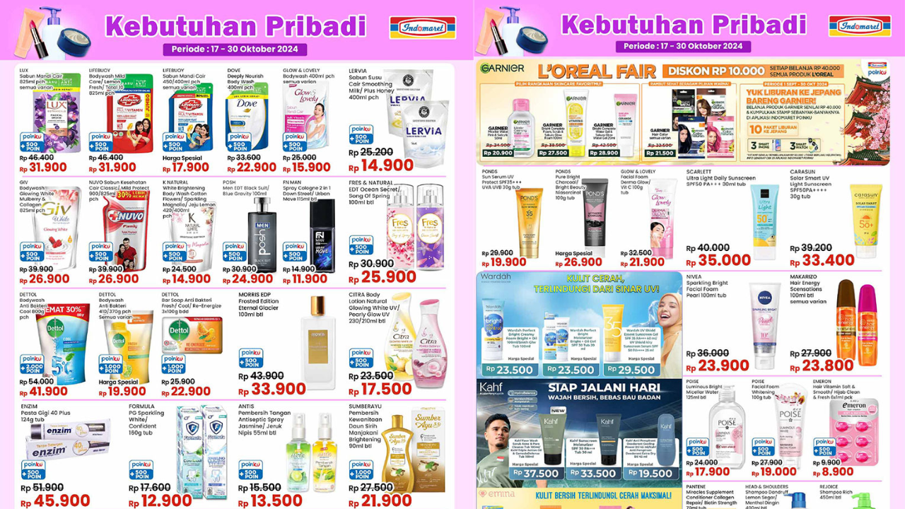 Katalog Promo JSM Indomaret Hari ini 20 Oktober 2024, Sabun Mandi Cair Cuma Rp17 Ribuan