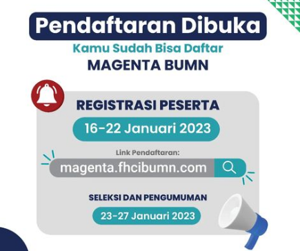 Buruan Daftar! Ini Cara Lamar Magang Magenta BUMN 2023 via magenta.fhcibumn.com, Syaratnya Apa Saja?