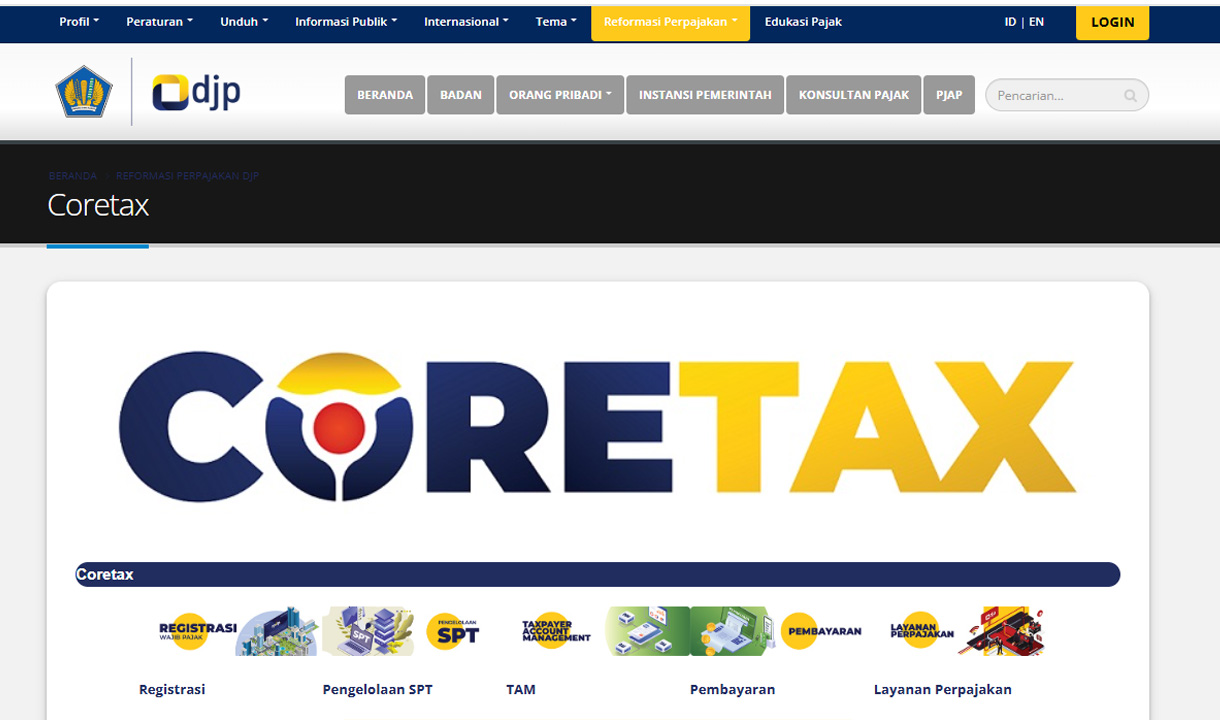 Wajib Pajak Sudah Bisa Login ke Coretax DJP, Persiapkan Sebelum Implementasi 2025