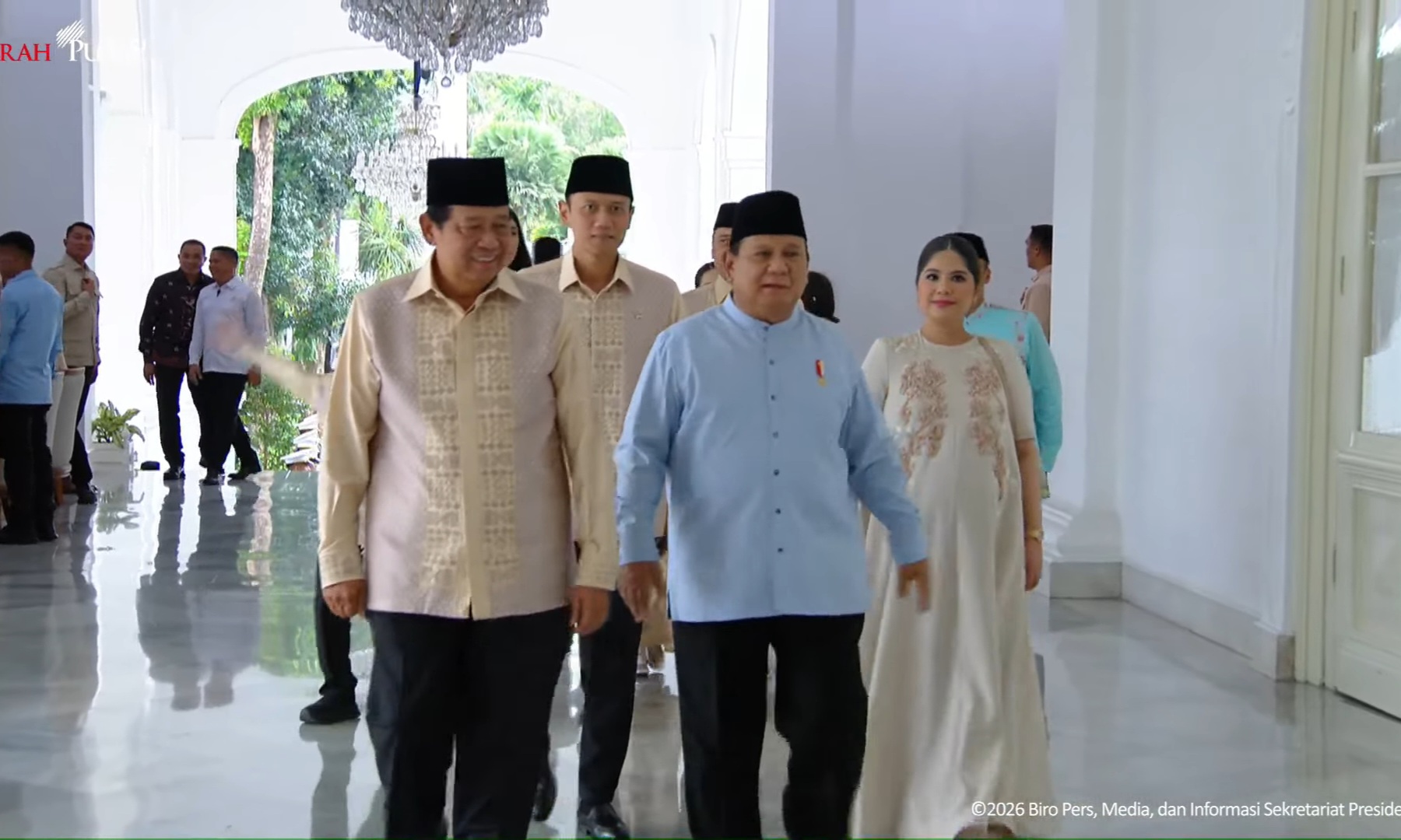 Datang Bersama Keluarga, SBY Ramaikan Open House Lebaran di Istana