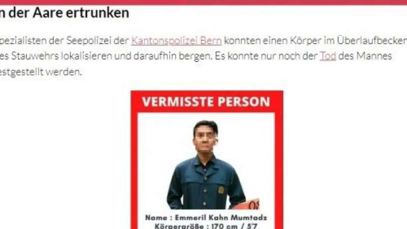 Media Lokal Swiss Ikut Memberitakan Penemuan Jenazah Eril