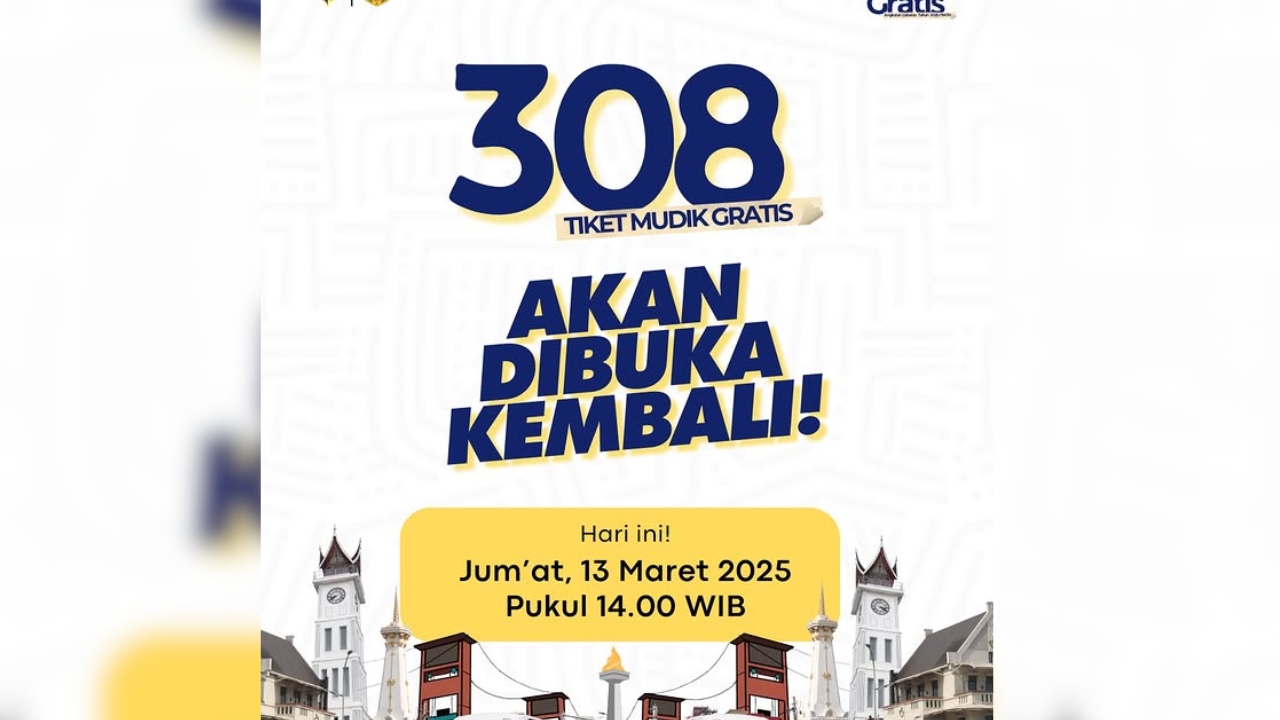 308 Tiket Mudik Gratis Lebaran 2026 Dibuka Lagi Hari Ini 14.00 WIB, Cek Kuota Keberangkatan!