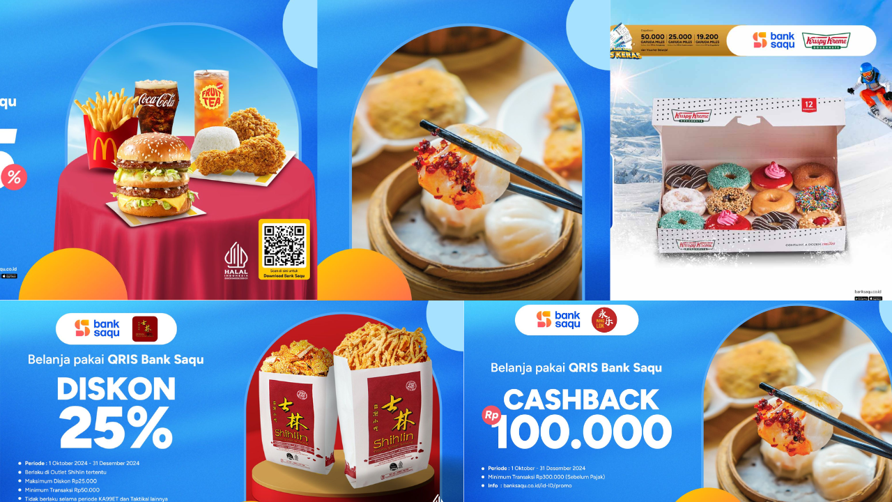 10 Promo Makanan Bank Saqu Spesial Natal 2024, Banjir Cashback!