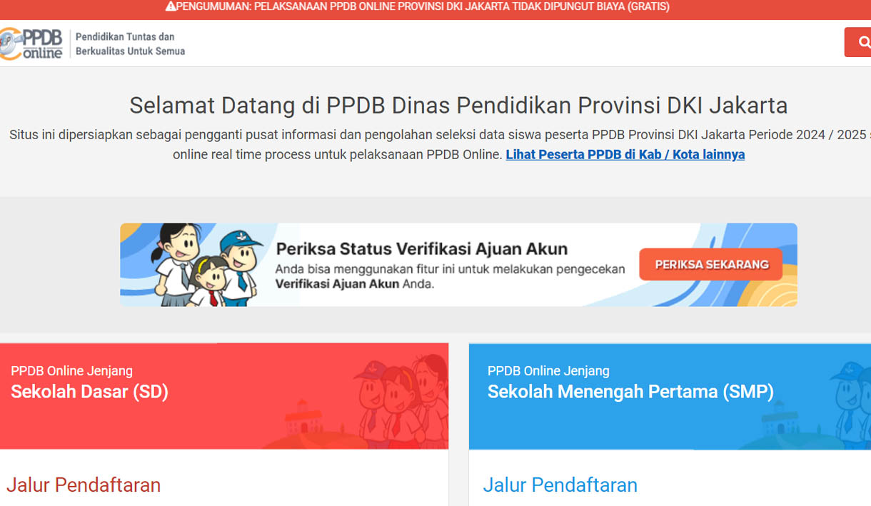 Simak Jalur PPDB Jakarta 2024 yang Masih Buka untuk Jenjang SD-SMA, Cek di Sini!