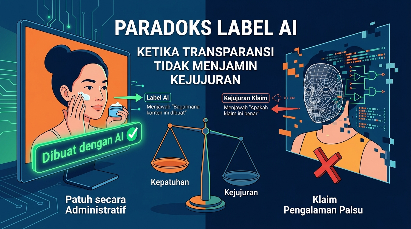 Paradoks Label AI: Ketika Transparansi Tidak Menjamin Kejujuran 