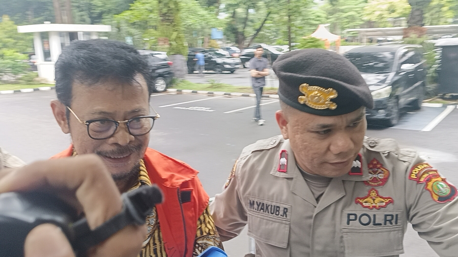 Kata-kata Pertama Syahrul Yasin Limpo Sesampainya di Polda Metro Jaya