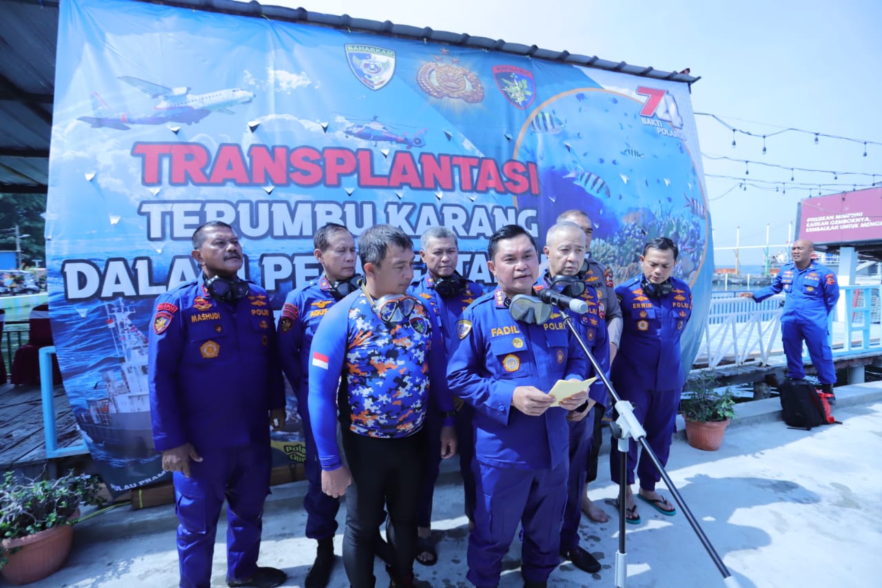 Jaga Ekosistem Laut, Kabaharkam Polri Dukung Transpalantasi Terumbu Karang