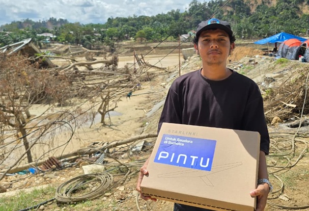 Pulihkan Konektivitas Darurat, Starlink Disebar di Lokasi Bencana Aceh Tamiang