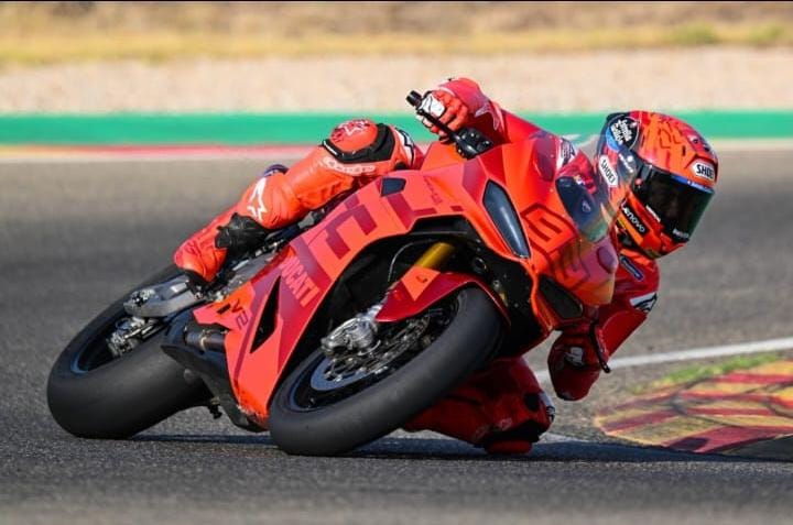 Pangkas Liburan, Marc Marquez Genjot Latihan Ducati V2 di Aragon
