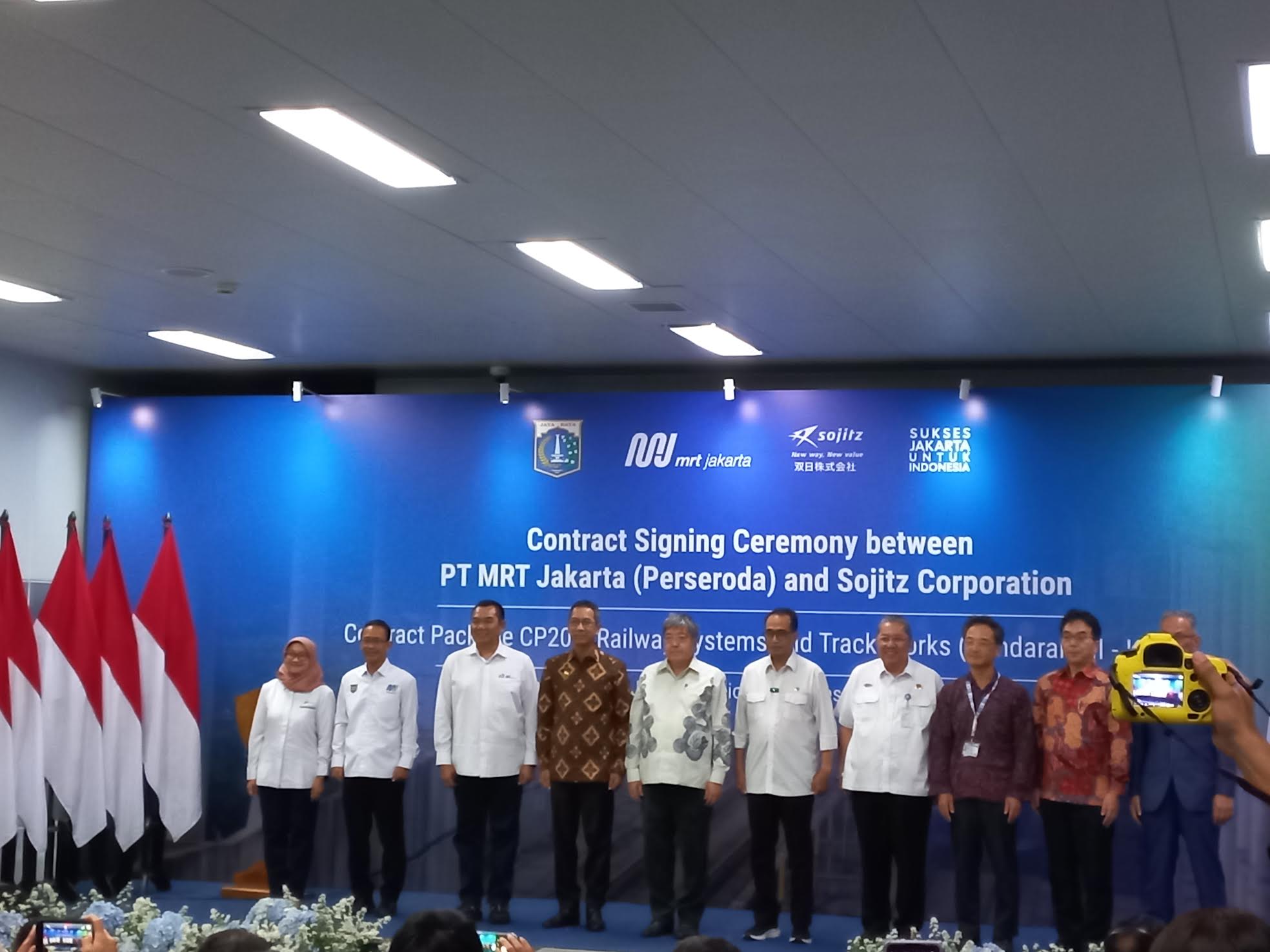 Indonesia-Sojitz Corporation Penandatanganan CP 205, Garap Pembangunan MRT Fase 2A