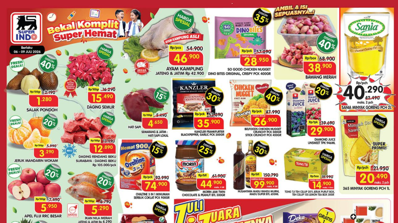 Katalog Promo Superindo Minggu Ini 6-9 Juli 2026, Diskon Udang Pancet Rp15 Ribuan