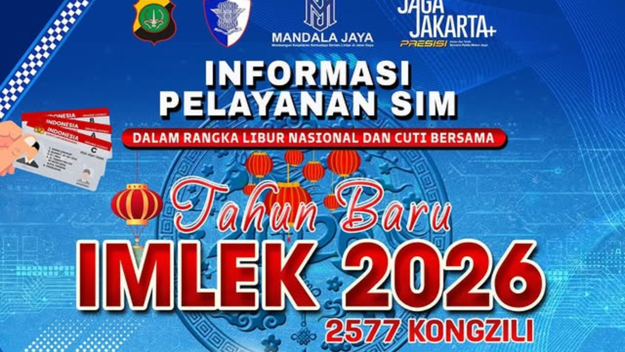 Layanan SIM Keliling di Jakarta Tutup selama Libur Imlek 16-17 Februari 2026, Buka Kembali Kapan?