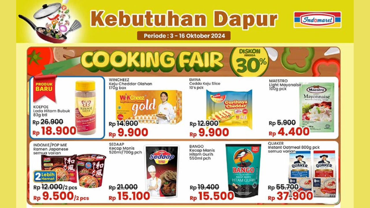 Katalog Promo JSM Indomaret 4-6 Oktober 2024, Kebutuhan Rumah dan Dapur Banyak Diskon Spesial!