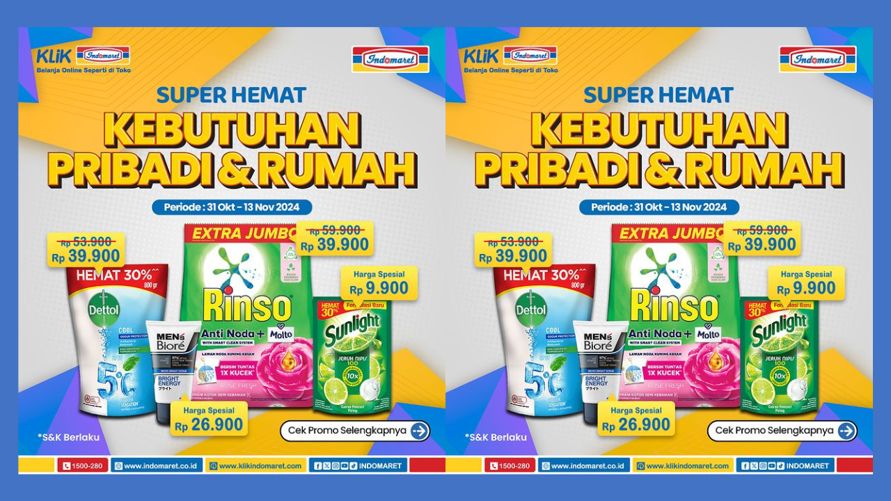 Katalog Promo Indomaret Hari ini 7 November 2024, Belanja Murah Sabun Cuci Piring Cuma Rp9 Ribu