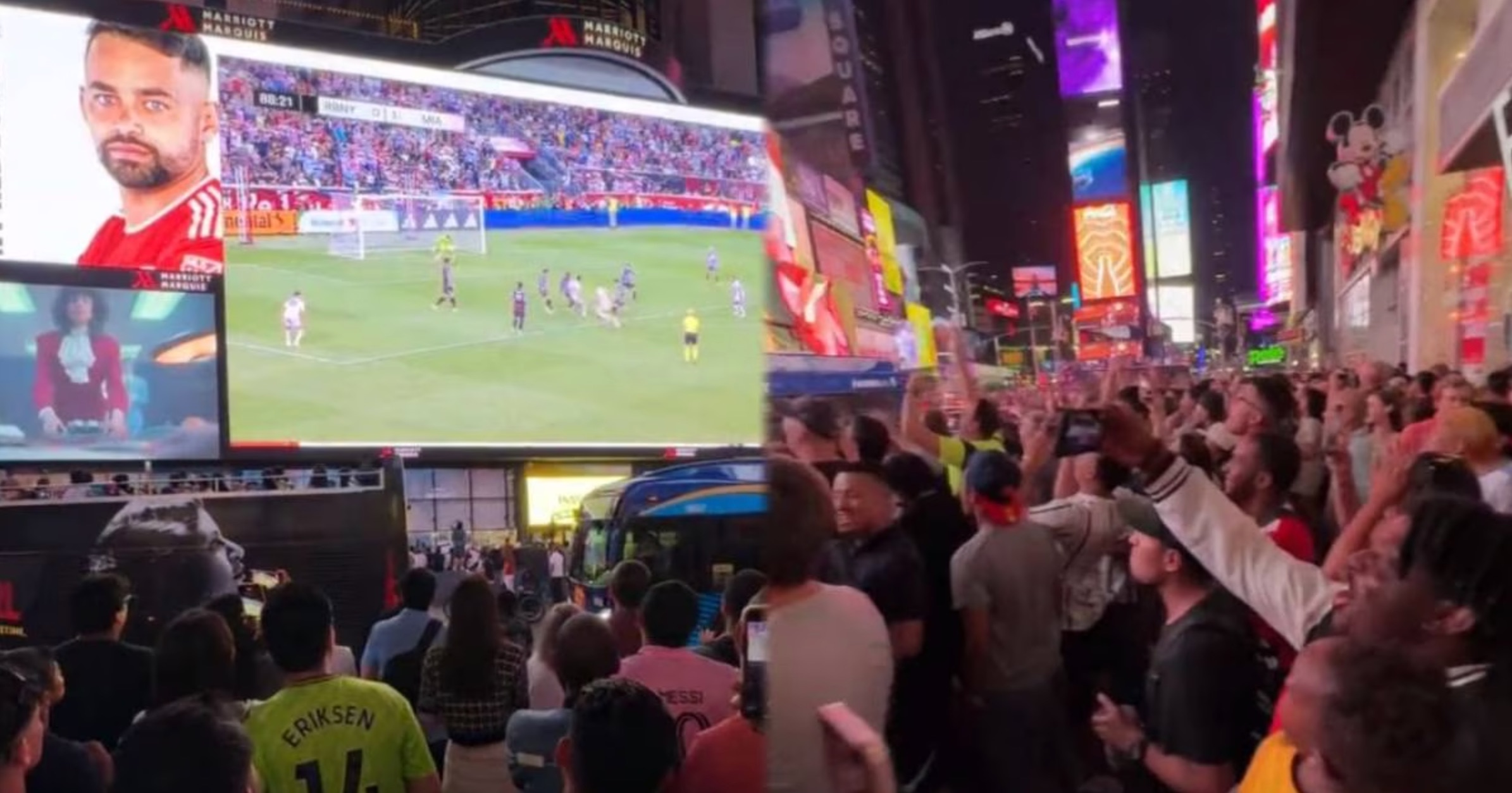 New York Red Bulls vs Inter Miami: Penasaran Debut Messi di MLS, Ribuan Orang Nobar di Times Square