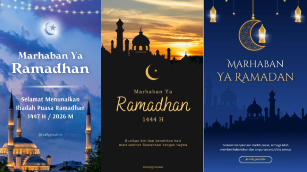 30 Link Poster Menyambut Bulan Ramadhan 2026 Islami Siap Unduh, Cocok Share di Medsos IG, WA, dan X
