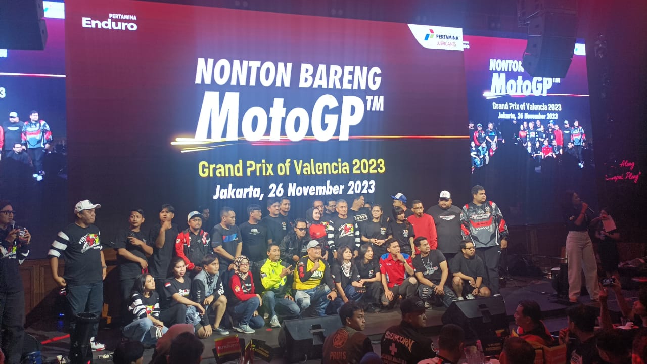 Ratusan Bikers Meriahkan Nobar MotoGP Valencia 2023 Bersama Pertamina Lubricants