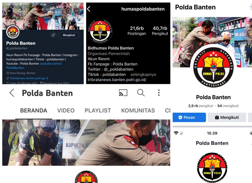 Catat, Ini Daftar Akun Sosial Media Jajaran Polres dan Polda Banten, Terima Aduan dan Informasi Masyarakat