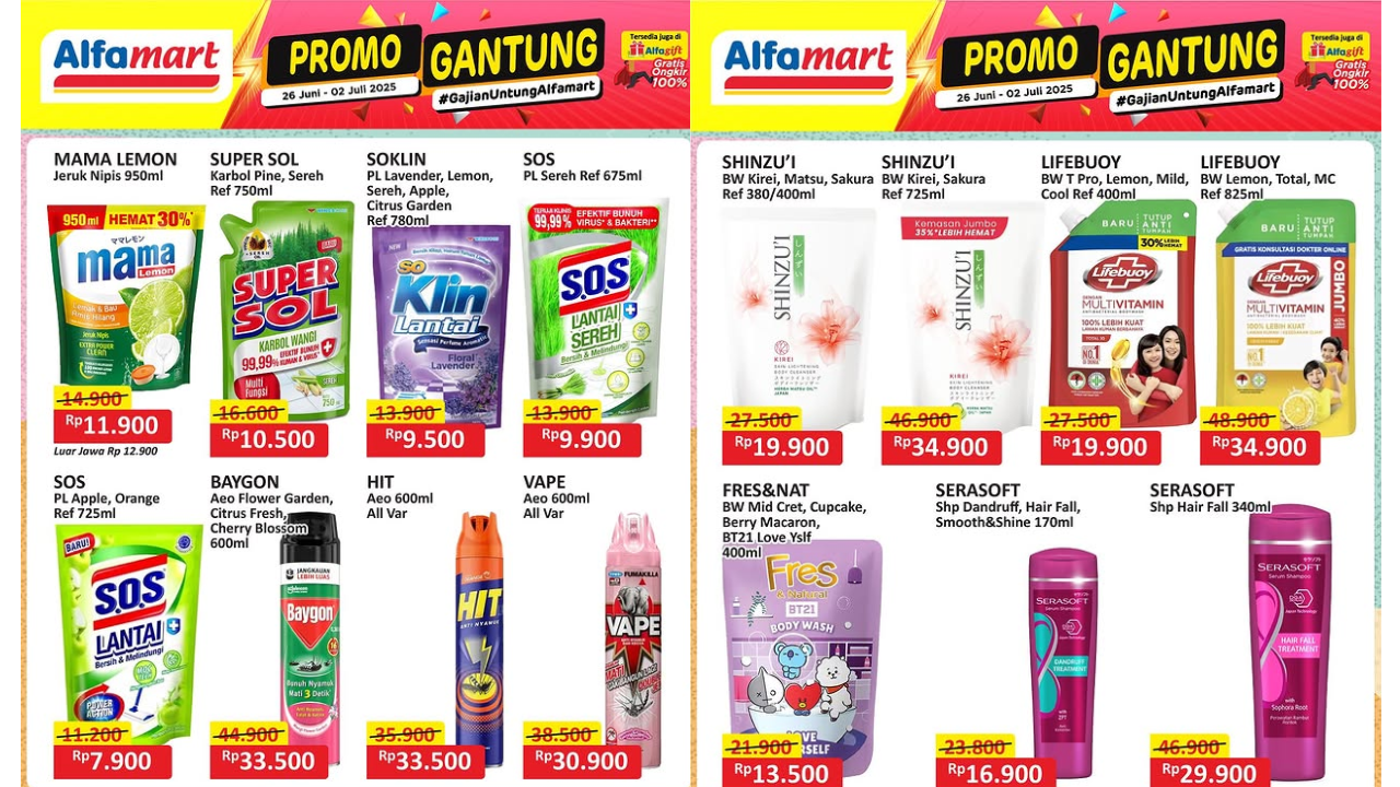 Promo JSM Alfamart Terbaru 27-29 Juni 2025, Spesial Gajian Detergen Cuma Rp9 Ribuan