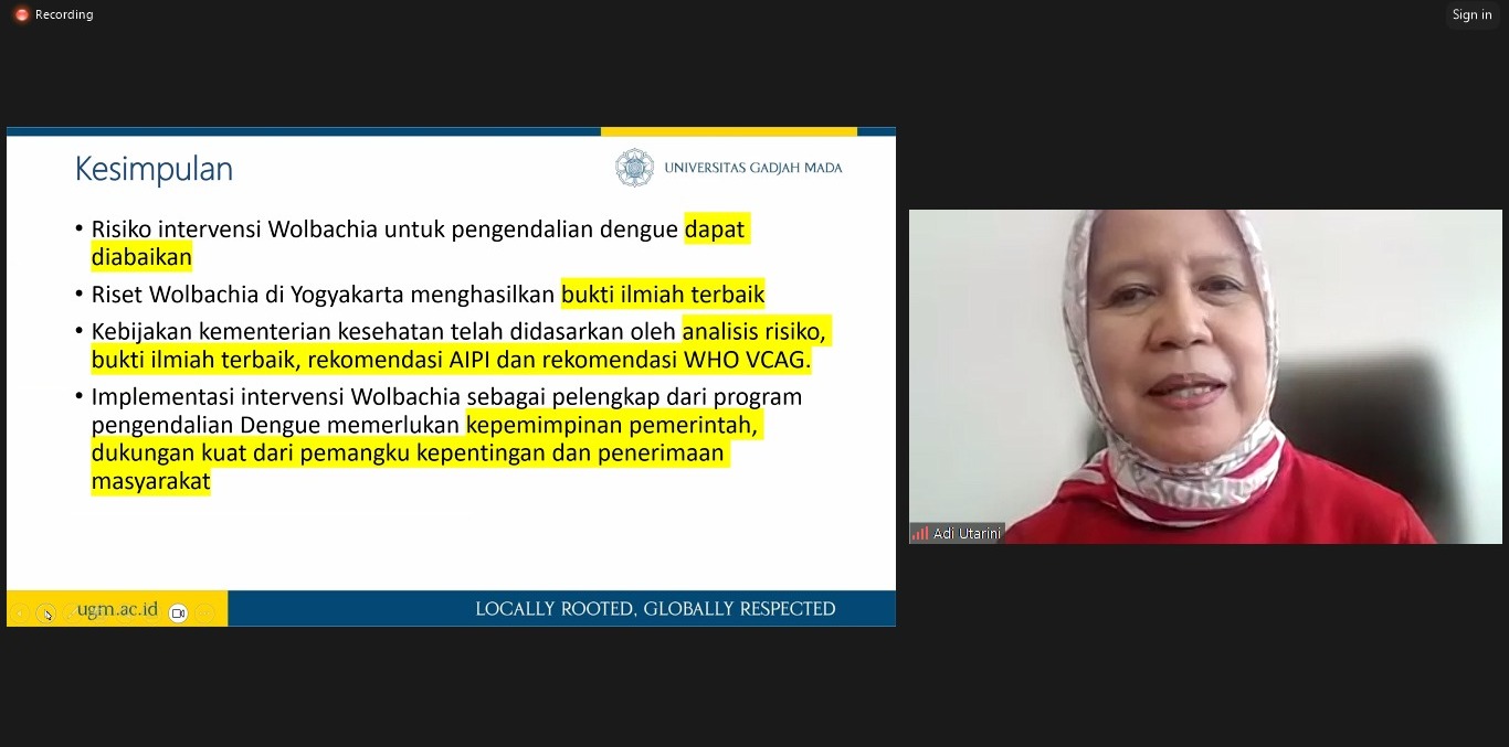 PB IDI Yakinkan Penyebaran Wolbachia Aman, Sudah Dilakukan Uji Klinis Pada 300 Ribu Orang Lebih 