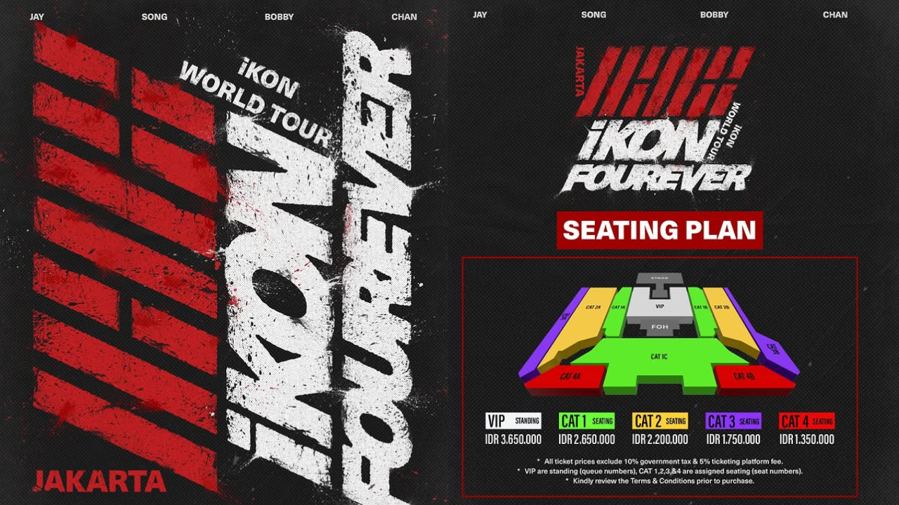Daftar Harga Tiket Konser iKON di Jakarta 2026, Termurah Rp1,35 Juta