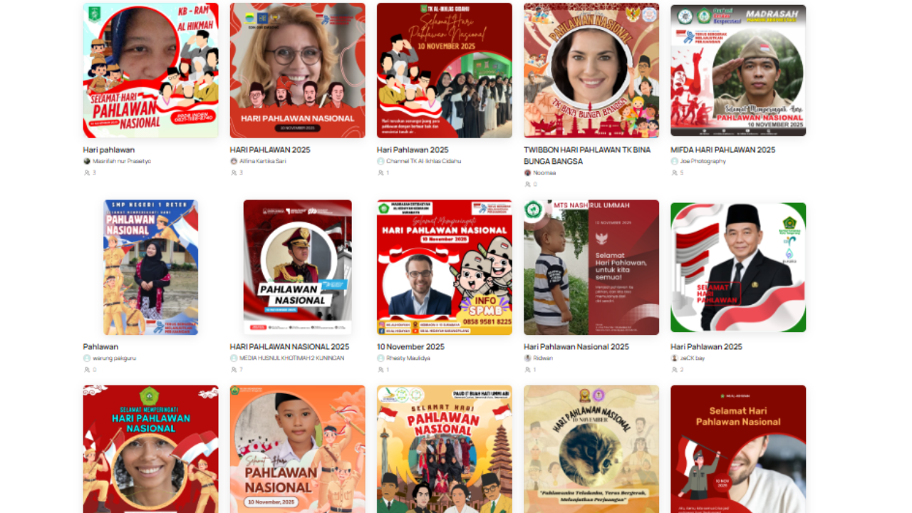 50 Link Twibbon Hari Pahlawan 2025 Gratis Terbaru Lengkap Ucapan, Yuk Pasang dan Bagikan di Medsos