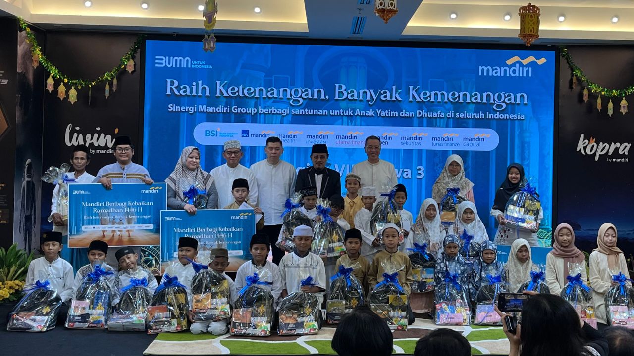 Bank Mandiri Group Salurkan Santunan kepada 57.600 Anak Yatim dan Lansia di Ramadan 1446 H