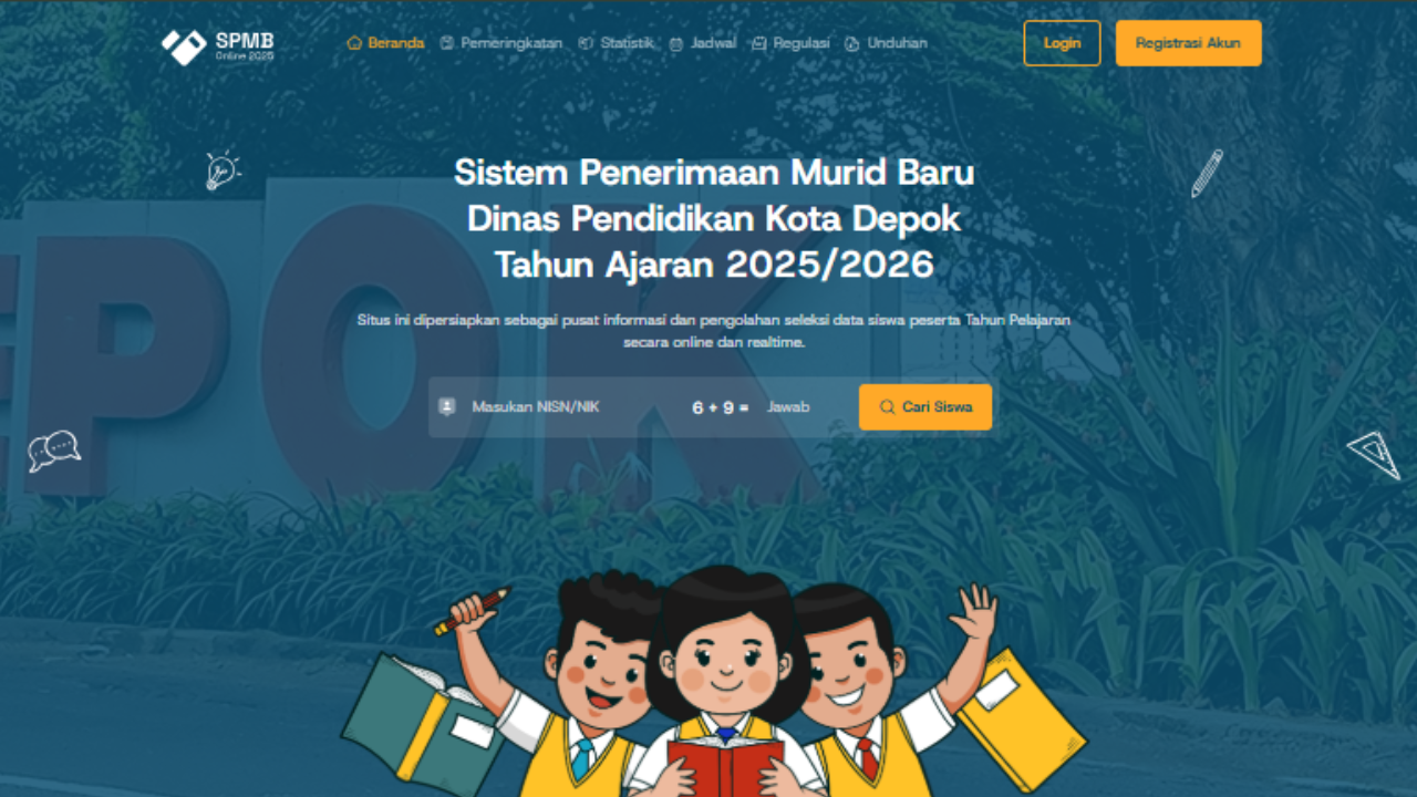 Link Daftar SPMB Depok 2025 Jenjang TK-SD-SMP Dibuka Hari Ini, Cek Syarat dan Dokumen yang Dibutuhkan!