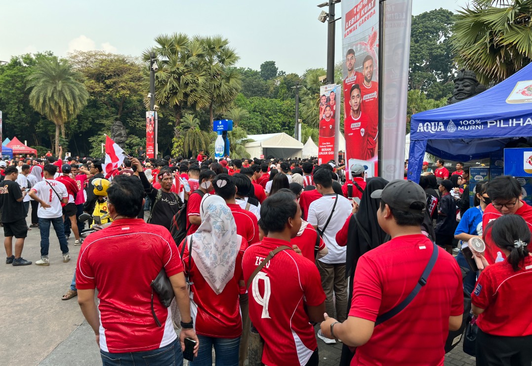 Bergelora! SUGBK Kian Memerah Jelang Laga Timnas Indonesia vs China