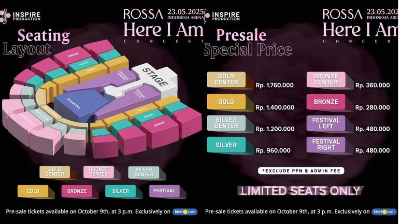 Link dan Cara Beli Tiket Presale Konser Rossa di Indonesia Arena, Dibuka Hari Ini Pukul 15.00 WIB