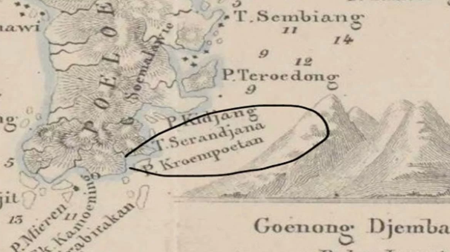 Misteri Kota Saranjana, Pernah Ditulis dalam Peta dengan Nama Tanjung Serandjana