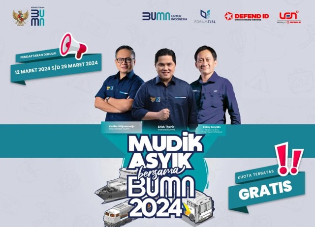 Buruan! Mudik Gratis 2024 Bersama Defence Industry Indonesia, Pendaftaran Ditutup Apabila Kuota Terpenuhi