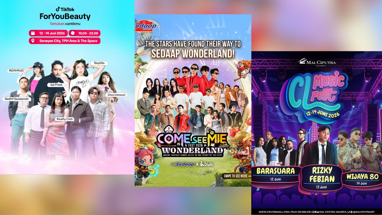 5 Konser Gratis di Jabodetabek Akhir Pekan 13-14 Juni 2026, Seru-Seruan Bareng Ndarboy, Naykilla dan Idgitaf!