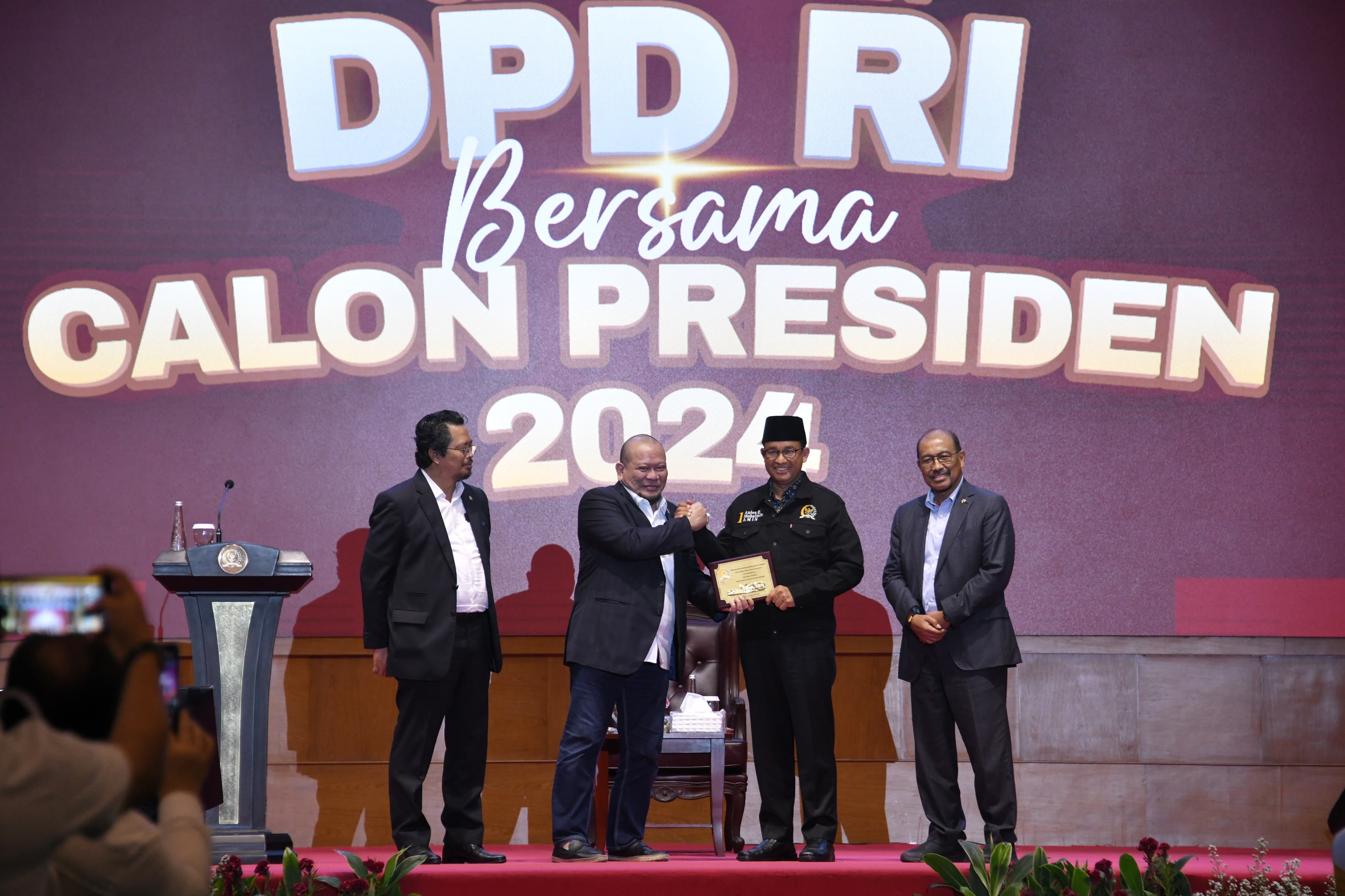 Di Forum Sarasehan DPD RI bersama Calon Presiden 2024, Anies Singgung Ketimpangan yang Makin Besar