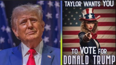 Donald Trump Posting Gambar Deepfake AI Berisi Dukungan Taylor Swift