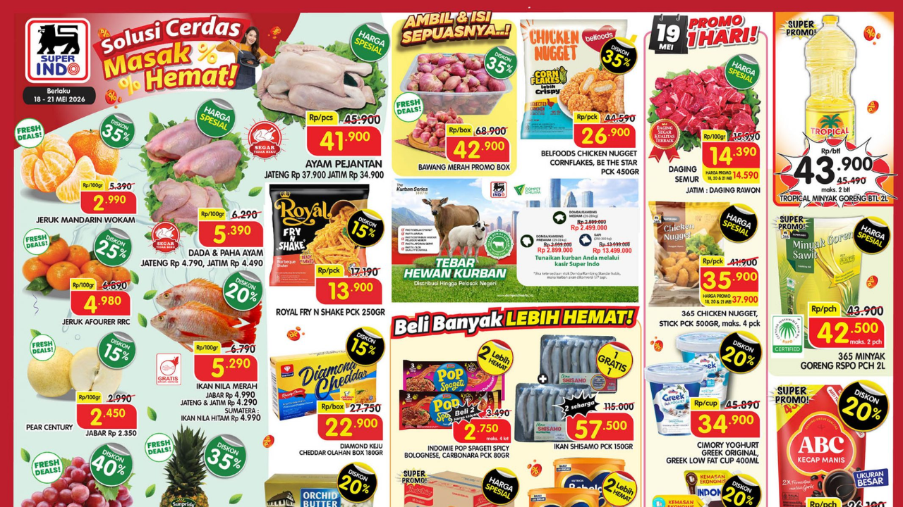 Katalog Promo Superindo Terbaru 18-21 Mei 2026, Jelang Idul Adha ABC Kecap Manis Diskon Jadi Rp20.500
