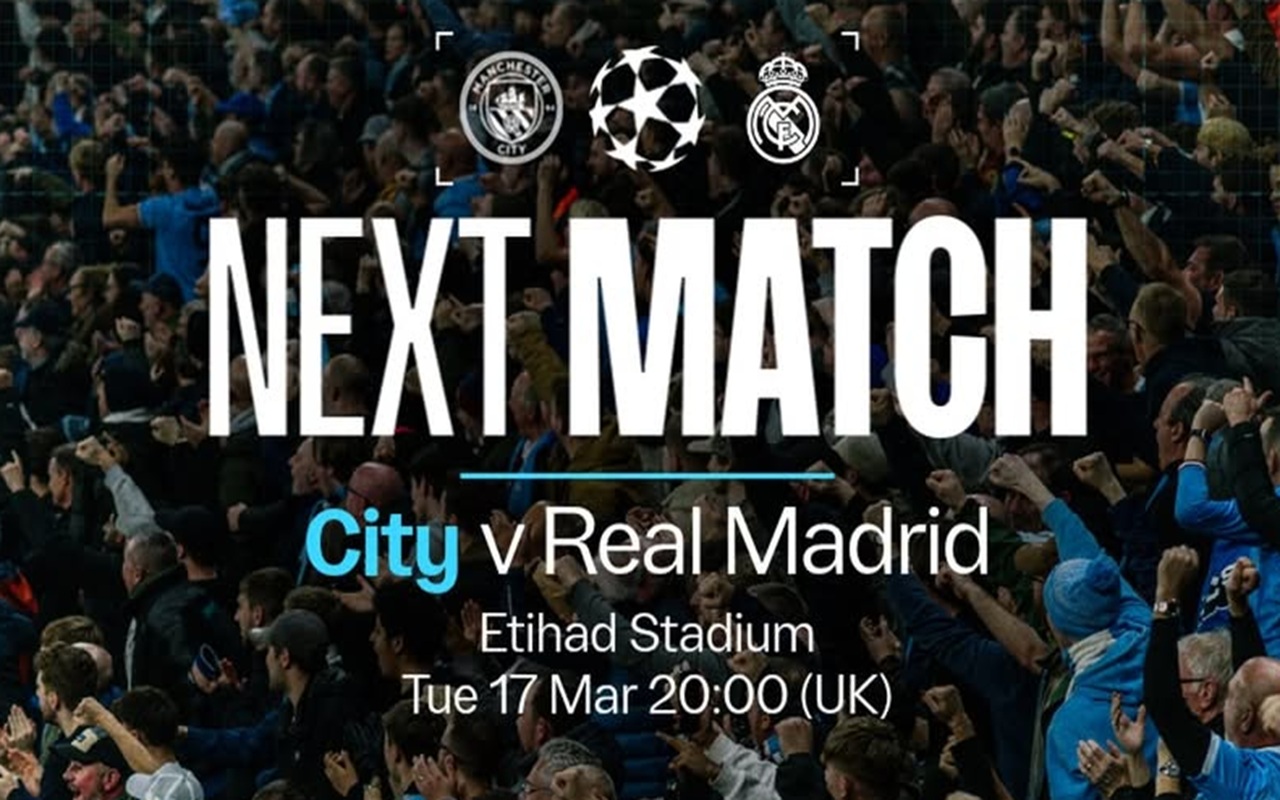Link Live Streaming Man City vs Real Madrid di Liga Champions Leg 2 2025/26