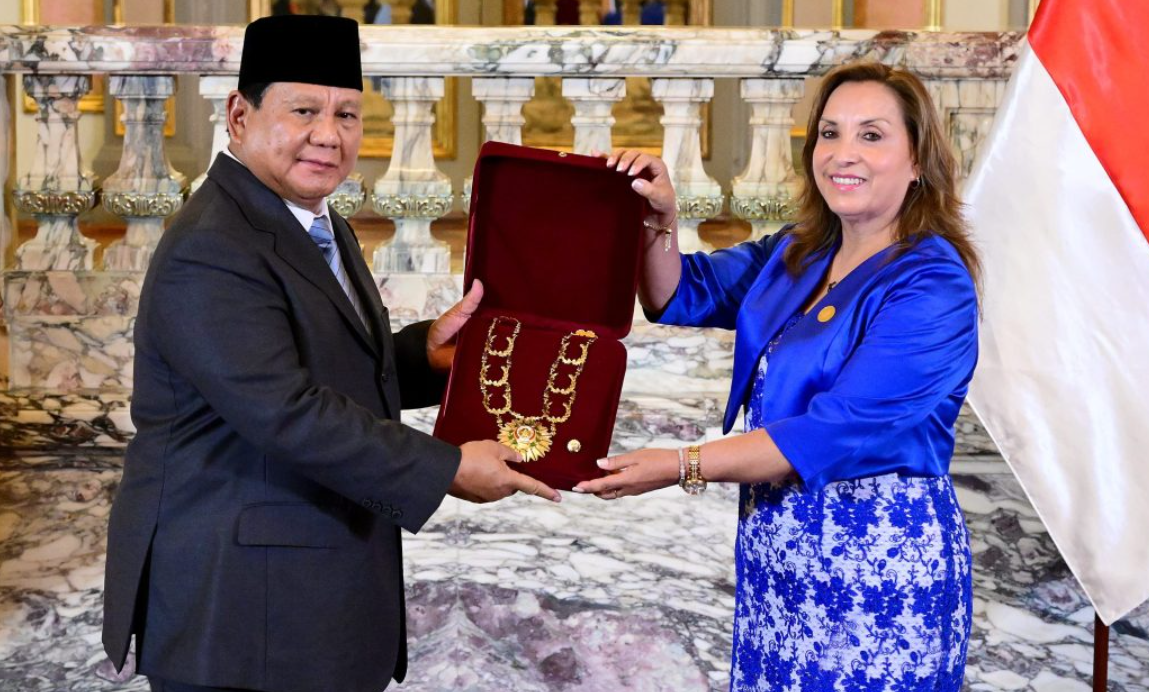 Prabowo Terima Penghargaan Bergengsi Order Of The Sun Dari Presiden Peru