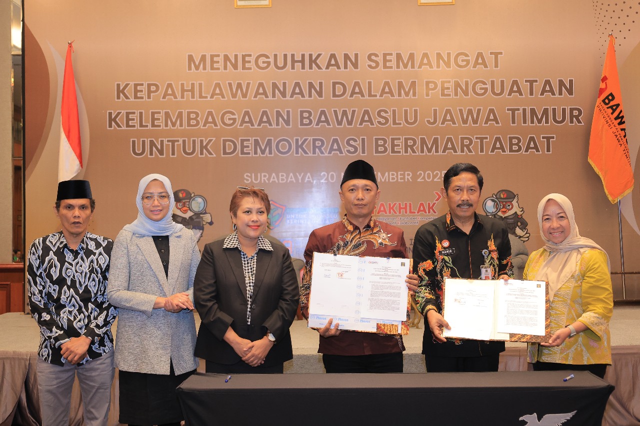 Bawaslu–Kemenkum Jatim Sepakati Sinergi Penguatan Hukum dan Demokrasi
