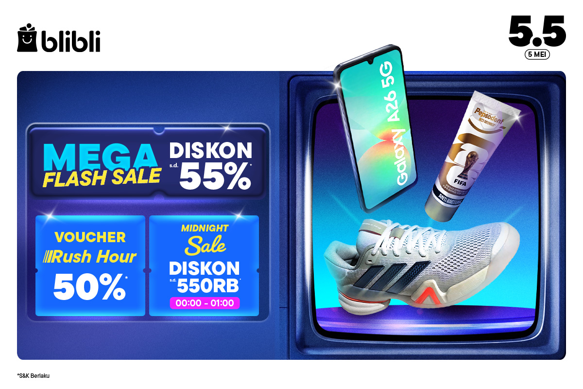 Promo Blibli Double Day 5.5: Belanja Simple dan Hemat Semua Kebutuhan, Diskon Hingga 55 Persen!